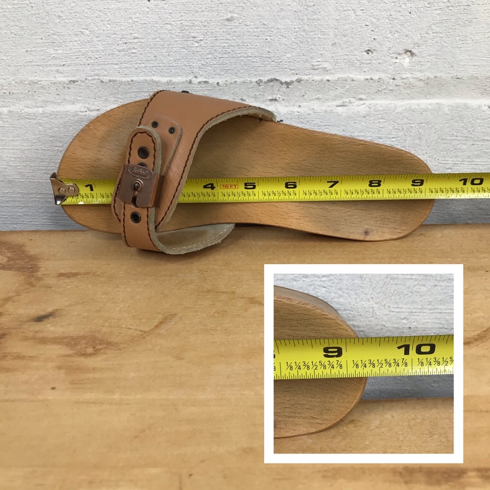 Vintage Dr Scholl Womens Size 6 Wooden Shoes - Picture 12 of 12